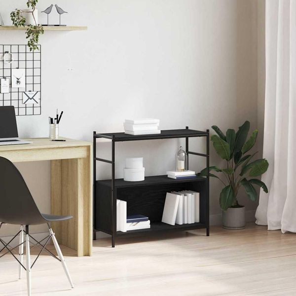 Maison Exclusive - Scaffale Effetto Rovere Nero 80 X 30 X 78,5 Cm Materiale Legnoso-image