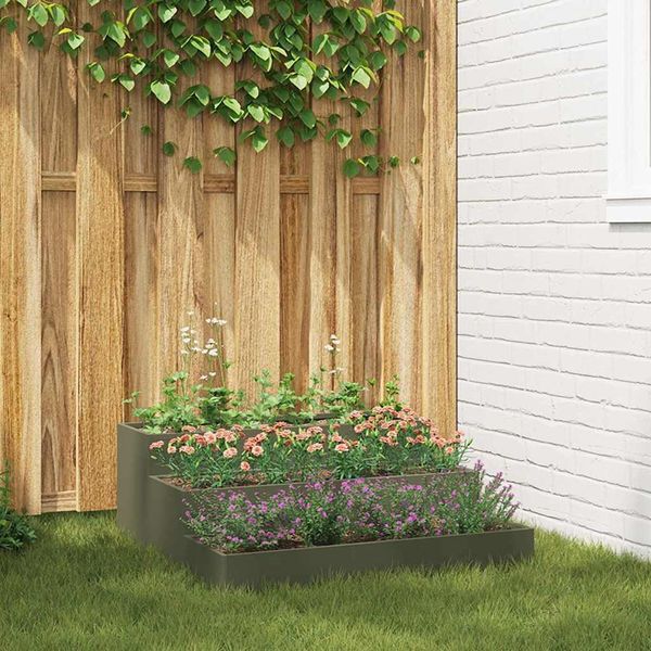 Maison Exclusive - Vaso Da Giardino Verde Oliva 90 X 90 X 35 Cm-image