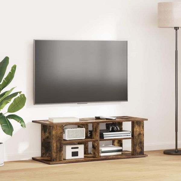 Maison Exclusive - Mobile Tv In Rovere Affumicato 96 X 35 X 33,5 Cm-image