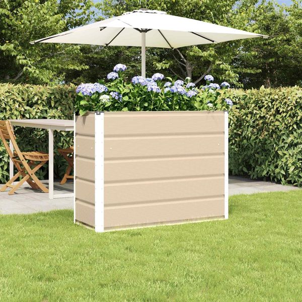 Maison Exclusive - Vaso Da Fiori Avorio 100 X 40 X 75 Cm Acciaio-image