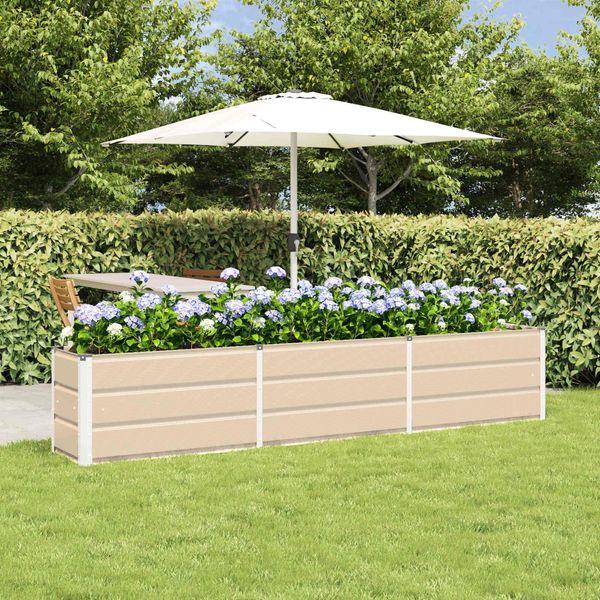 Maison Exclusive - Vaso Da Fiori Avorio 240 X 40 X 45 Cm Acciaio-image