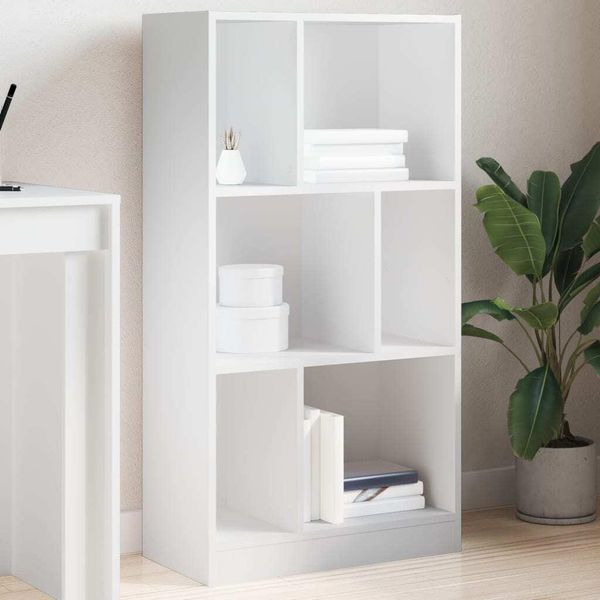 Maison Exclusive - Libreria Bianca 57X28,5X107,5 Cm Materiale Ligneo-image