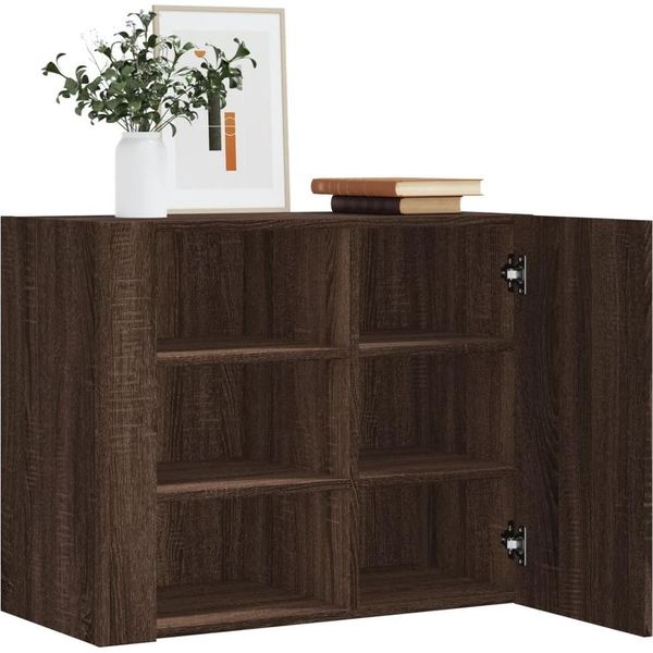 Maison Exclusive - Mensola Da Parete Effetto Rovere Marrone 75X35X60 Cm Materiale Ligneo-image