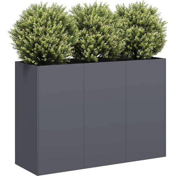 Maison Exclusive - Vaso Per Piante Antracite 120X40X80 Cm Acciaio Laminato A Freddo-image