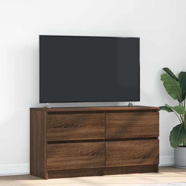 Maison Exclusive - Mobile Tv Effetto Rovere Marrone 100X35X54 Cm Materiale Ligneo-image