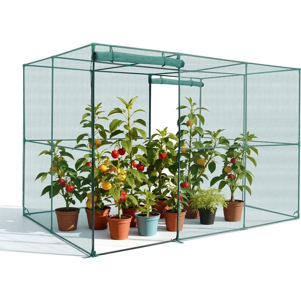 Tenda Protettiva Per Piante Vevor, Rete Protettiva Per Piante 2900X1940X1940 Mm, Porta Con Cerniera, Resistente Al Vento, Gabbia Per Piante, Serra Per Aiuole Rialzate All'aperto, Giardino, Terrazza E Prato-image