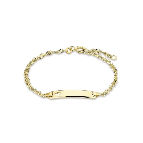 Goldarmband Amor "Herz", Gold (Gelbgoldfarben), ArmbäNder, Damen, 19Cm, Gelbgold 375, Goldarmband, Made In Germany-image