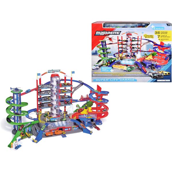 Spiel-Parkhaus Majorette "City Garage", Bunt, Fahrzeug-Spielwelten, Kinderb:128Cm H:73Cm T:78Cm, Kunststoff, Mit Licht Und Sound, B:128Cm H:73Cm T:78Cm-image