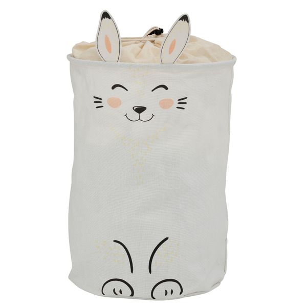 WäSchesack Otto Home "Millisy", Gelb, B:35Cm H:50Cm T:35Cm Ø:35Cm, Baumwolle, Polyester, WäSchesammler, Mit Hasen-Motiv, HöHe Ca. 50 Cm-image