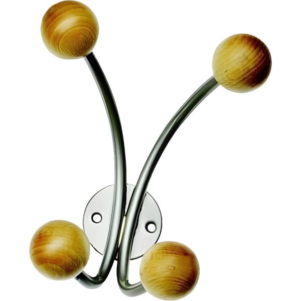 Alco Coat Rack 4 Knobs Appendiabiti Appendiabiti Da Parete Alco Con Struttura In Metallo Satinato Color Argento-image