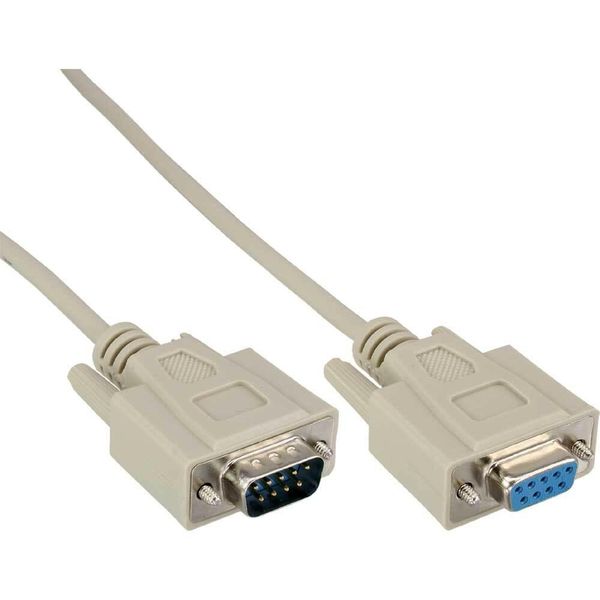 Inline® 12214 Serielle VerläNgerung, 9Pol Stecker / Buchse, Vergossen, 1:1 Belegt, 20M-image