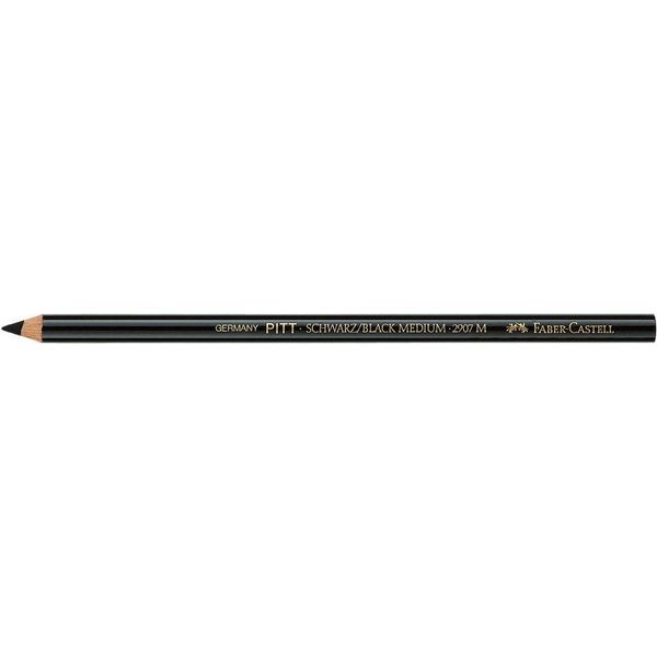 Faber-Castell 117400 Pitt® Matita Carboncino Naturale Monocromatica, Senza Grassi, Nero, Medio-image