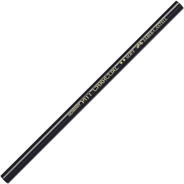 Faber-Castell 117403 Pitt® Monochrome Matita Carboncino Naturale Senza Grasso Nero Morbido(P)-image