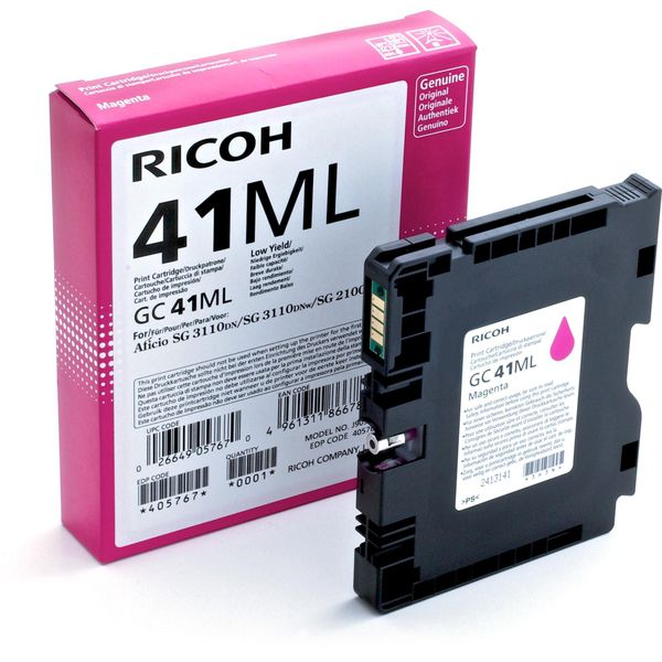 Ricoh Gc - Cartuccia - 1 X Magenta - 400 Pagine - Per Aficio Sg 2100N, Sg 3100Snw, Sg 3110DN, Sg 3110Dnw, Sg 3110S-image