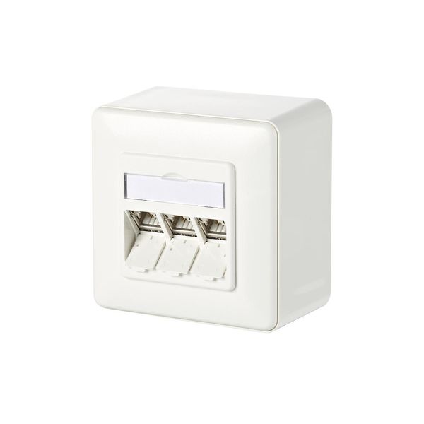 Metz Connect C6Amodul Scatola Da Incasso A 3 Porte 180°, Bianco Puro RAL9010-image