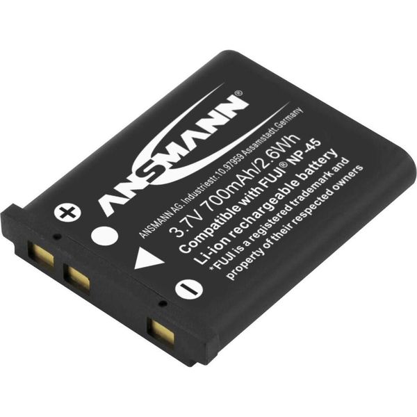 Ansmann 1400-0036 A-FUJ NP45 Batteria Agli Ioni Di Litio (Li-Ion) Per Fotocamera Digitale, Capacità 650 Mah, Tipo Di Batteria Fujifilm NP-45-image