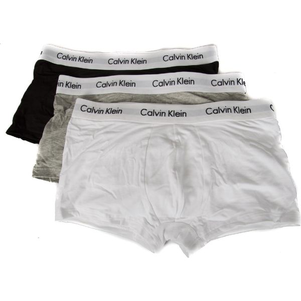 Confezione 3 Boxer Uomo Tripack Ck Calvin Klein Articolo U2664G Low Rise Trunk 3PK, 998 Nero/Bianco/Grigio - Black/White/Grey, Xl, Cotone 95%,Spandex 5%-image