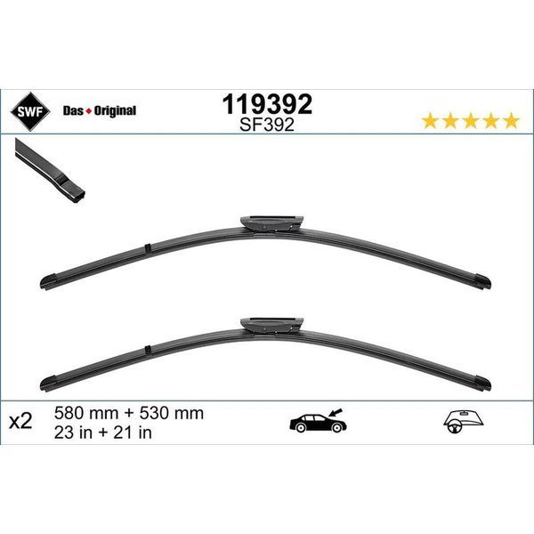 Swf Spazzole Tergicristallo Visioflex-Set | (Set)Tergicristallo Auto VF580/530MM/1-image