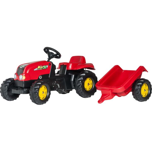 Rolly Toys Trattore A Pedali Kid Con Rimorchio Rosso, Dimensioni: 134X47X52 Cm; 01 212 1-image