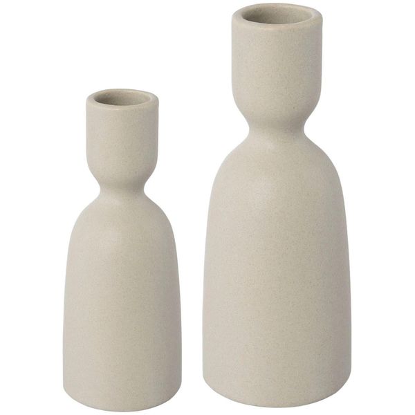 Kerzenhalter Otto Home "Stabkerzenhalter Adalena", GrüN (HellgrüN), H:18Cm Ø:6Cm, Porzellan, Kerzenhalter, Kerzenhalter, Aus Porzellan, Im Nordischen Design-image