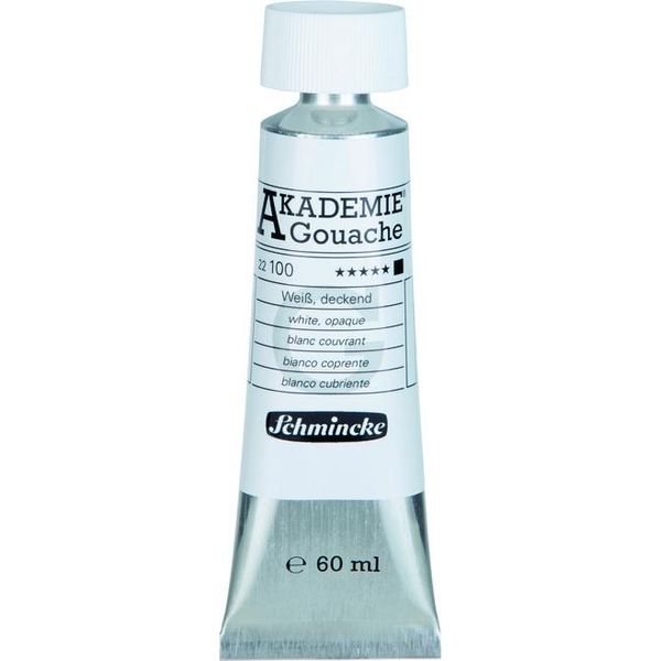 Schmincke 60Ml Akademie Gouache Bianco Opaco Gouache 22 100 011-image