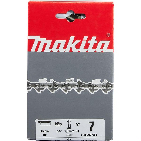 Catena Makita 45 Cm 45 Cm - 3/8" - 1,5 Mm- Scalpello Completo - 68 Maglie Di Trasmissione"-image