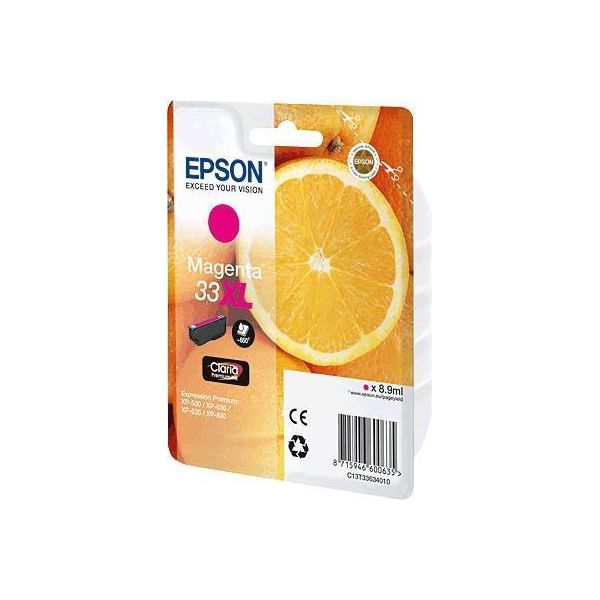 Epson 33XL - 8,9 Ml - Xl - Magenta - Originale - Confezione Blister - Cartuccia D'inchiostro - Per Expression Home XP-635, 830, Ex-image