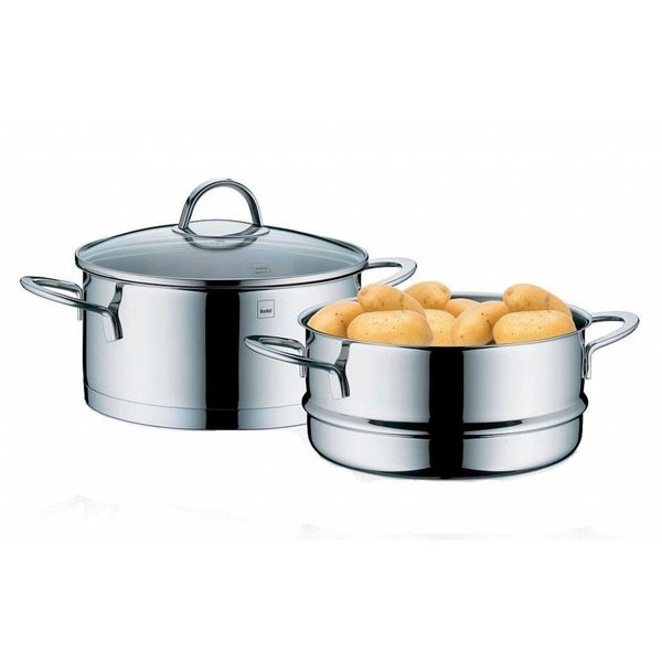 Kela Pentola Per La Cottura A Vapore In Acciaio Inox Con Coperchio Cailin 20 Cm KL-10994-image