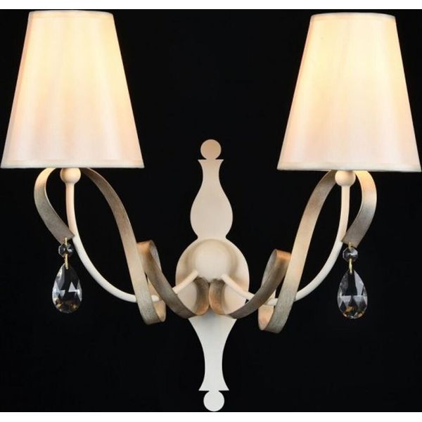 Casa Padrino Applique In Cristallo Barocco Bianco 41 X H 40 Cm Stile Antico - Lampada Da Parete Illuminazione Da Parete-image