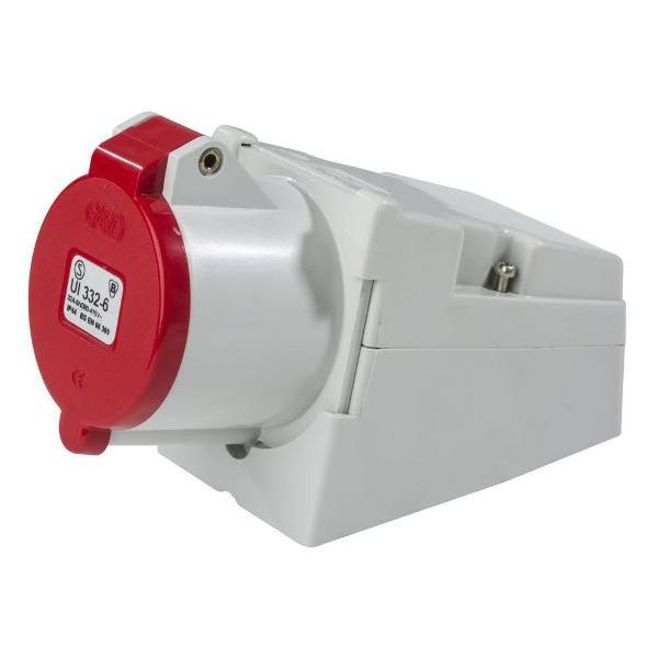 As-Schwabe Presa A Muro Cee Grigio/Rosso A Vite 400V 16A 4 Poli IP44-image