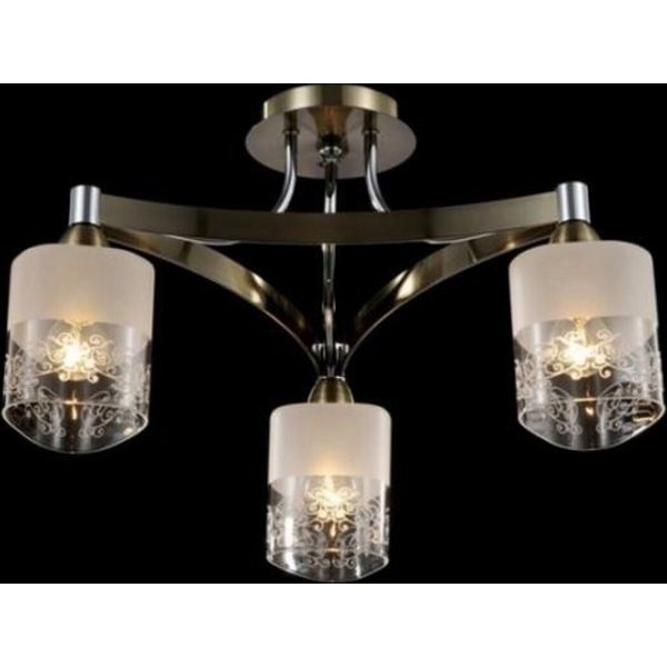 Casa Padrino Lampadario Da Soffitto Moderno In Bronzo Cromato 50,7 X H 22 Cm Stile Antico - Lampadario D'arredo Lampadario A Sospensione Lampada A Sospensione-image