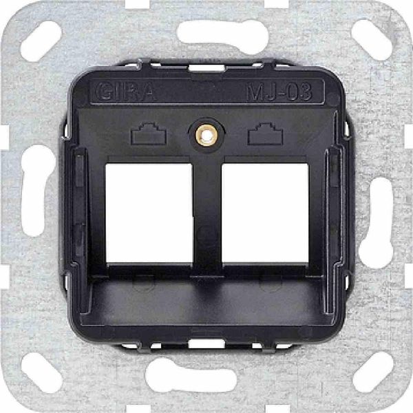 Gira Modular Jack 3 Anello Di Supporto Da Incasso A 2 Prese 560300-image