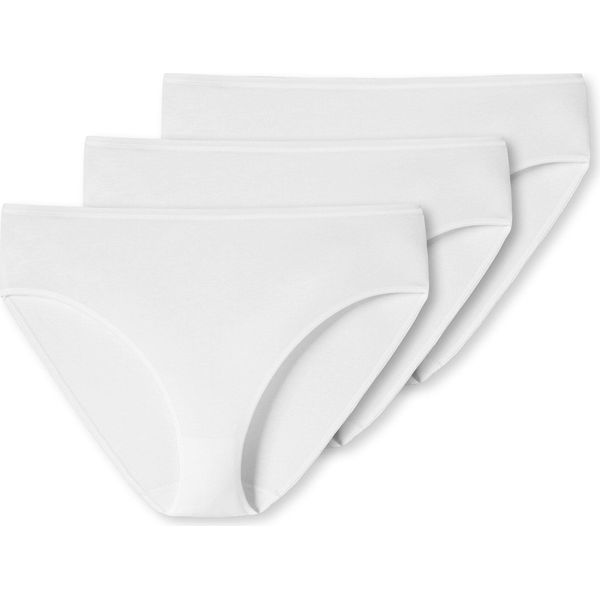Schiesser Damen Slips 3Er Pack - Pantaloni Jazz, Cotone Essentials, Basic, Stretch Weiß 46 (Gr. Xxx-Large)-image