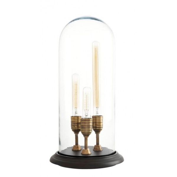 Casa Padrino Lampada Da Tavolo Nera Diametro 25 X H 52 Cm - Lampada Per Hotel Ristorante-image
