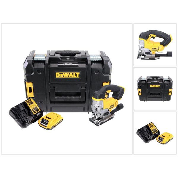 Dewalt Dcs 331 D1 Seghetto Alternativo A Batteria 18V Xr In Valigetta Tstak + 1X Batteria Dcb 183 18V 2,0 Ah + Caricabatterie Dcb 115-image