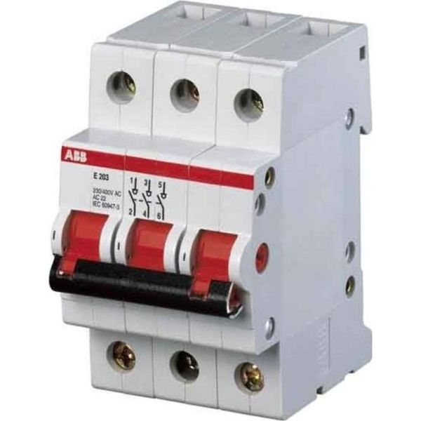 Abb STOTZ-KONTAKT Ausschalter E 203/63G 3Polig 63A Grau (2CDE283001R1063)-image