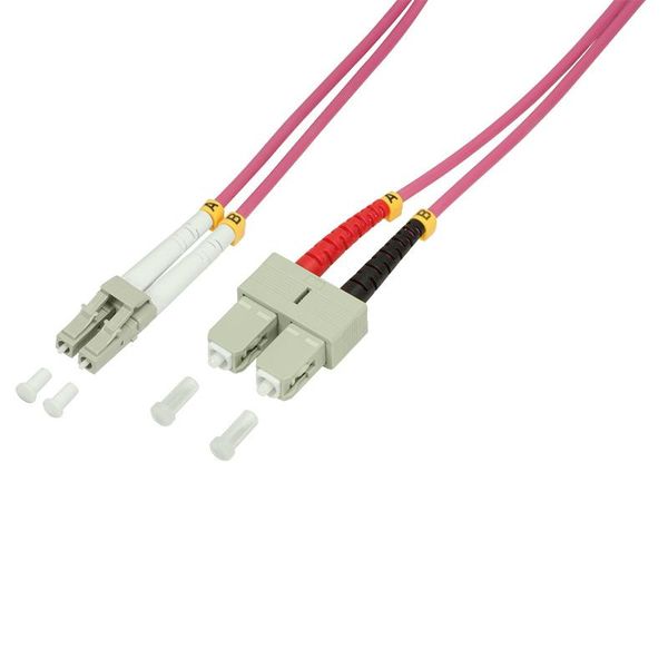 Cavo Patch In Fibra Ottica Logilink, Lc Duplex - Sc Duplex, OM4, 3,0 M-image