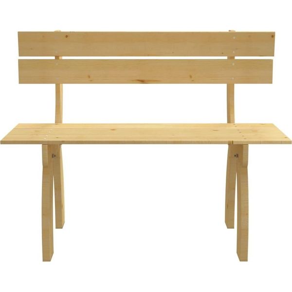 Syfax™ Panca Da Giardino 150 Cm In Legno Di Pino Impregnato-image