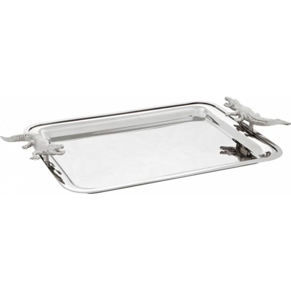 Casa Padrino Luxury Designer Crocodile Tray 51 X 38 X H. 6 Cm - Luxury Collection-image