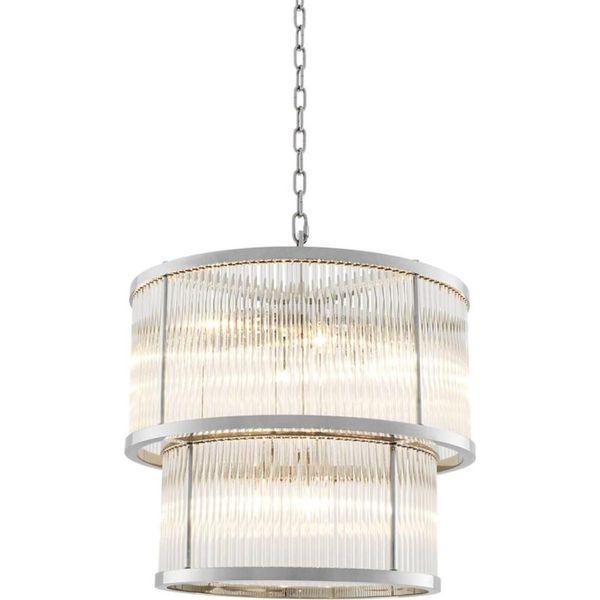 Lampadario Casa Padrino Argento 55 X H. 59 Cm - Collezione Luxury-image