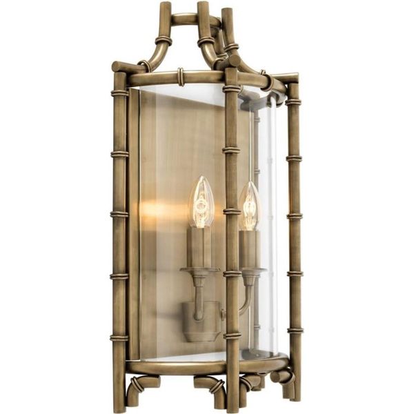 Casa Padrino Lampada Da Parete In Ottone Antico 30,5 X 15 X H. 52,5 Cm - Edizione Limitata-image