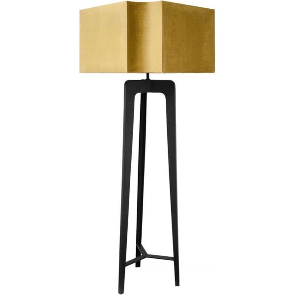 Casa Padrino Lampada Da Terra Nero Opaco 75 X H. 188 Cm - Hotel Ristorante Arredamento-image