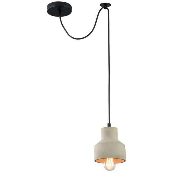 Casa Padrino Lampada A Sospensione / Luce A Sospensione Grigia Ø 12,5 X H. 13,5 Cm - Lampada Moderna Con Paralume In Calcestruzzo-image