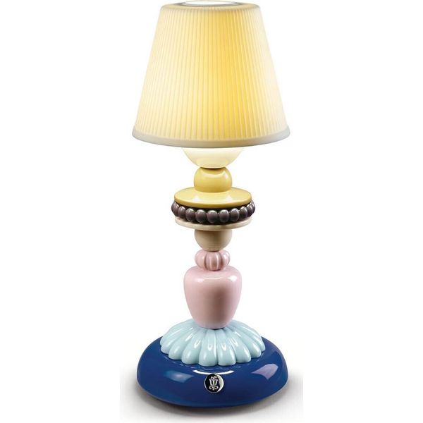 Casa Padrino Lampada Da Tavolo Blu / Multicolore Ø 12 X H. 30 Cm - Lampada Da Tavolo Led In Porcellana-image