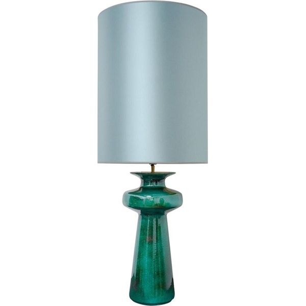 Casa Padrino Lampada Da Tavolo In Ceramica Verde / Turchese 45 X H. 117 Cm - Qualità Lusso-image