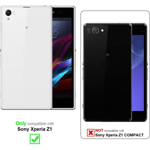 Cadorabo Custodia Protettiva Per Sony Xperia Z1 In Blu Custodia Del Telefono Cellulare Tpu Etui Cover Case-image