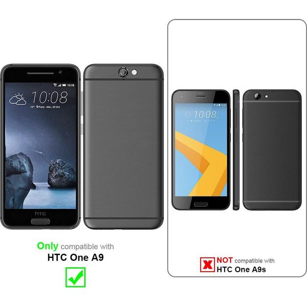 Custodia Cadorabo Per Htc One A9 Custodia Protettiva In Blu Custodia Per Cellulare Custodia A Libro Cover-image