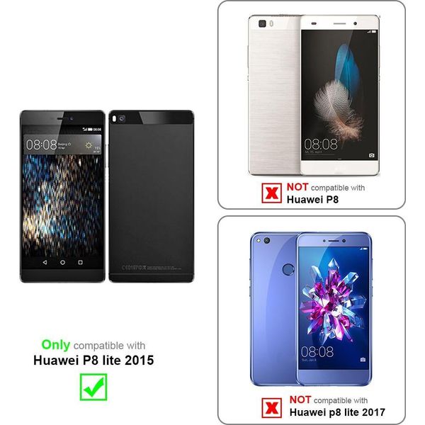 Cadorabo Custodia Protettiva Per Huawei P8 Lite 2015 Cover In Turchese Custodia Del Telefono Cellulare Custodia A Libro Custodia Cover-image
