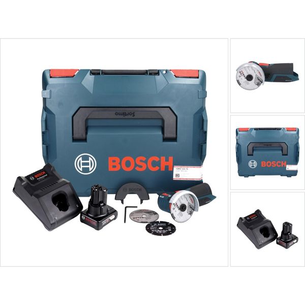 Bosch Gws 12V-76 Smerigliatrice Angolare Professionale A Batteria 12 V 76 Mm Senza Spazzole + 1X Batteria Ricaricabile 6,0 Ah + Caricabatterie + L-Boxx-image