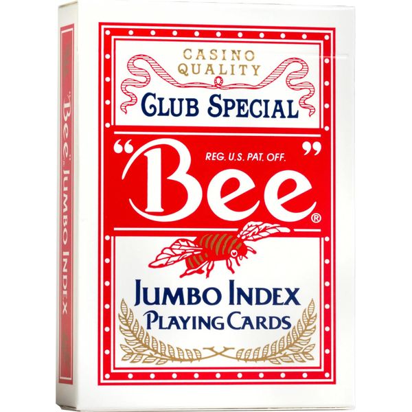 Carte Da Gioco Bicycle Bee Jumbo Index Red 1 Talia-image